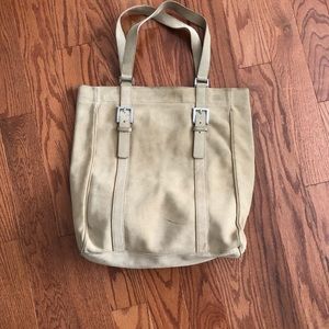 Express Genuine Suede Beige Tote